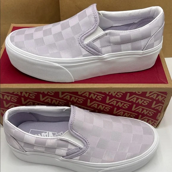 Vans Platform Sneakers Classic Slip-On Stackform
Satin Checkerboard Lilac - Picture 2 of 16